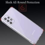Back Cover Soft Case for Samsung Galaxy A73 5G | Best Camera Protection | Inbuilt Dust Plugs & Anti-Slip Grip | Ultra Clear Slim (Silicone | Transparent)
