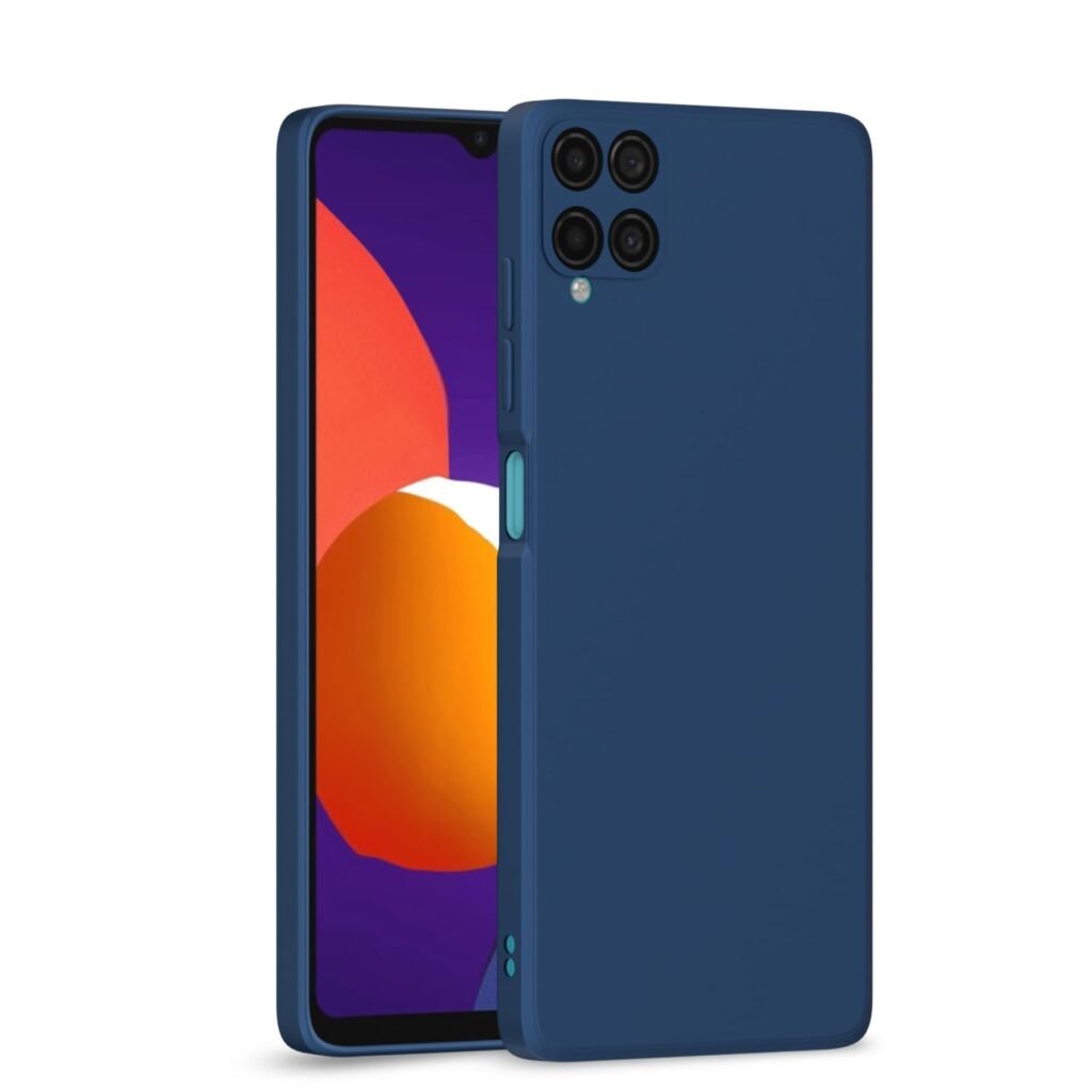 Samsung Galaxy M12 / A12 / F12 Back Cover Soft Matte Liquid Silicone TPU | Camera Protection | Shockproof Slim Back Case for Samsung Galaxy M12 / A12 / F12 (Blue)