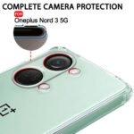 Silicone Best Camera Protection Back Cover Case For Oneplus Nord 3 5G|Ultra Clear Soft Case|Inbuilt Dust Plugs&Anti-Slip Grip|Slim&Protective Back Case For Oneplus Nord 3(Transparent)