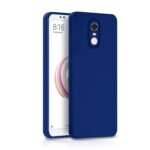 Mi Redmi Note 5 Back Cover Soft Matte Liquid Silicone TPU | Camera Protection | Shockproof Slim Back Case for Mi Redmi Note 5 (Blue)