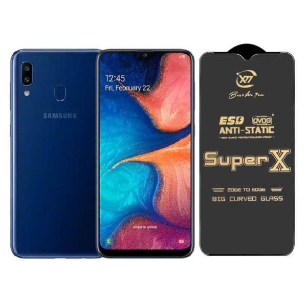 Super X Tempered Glass Screen Protector for Samsung Galaxy A10s - Pack of 2 (Black)