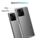 Transparent Case (Hard Back & Soft Bumper Cover) with 8 Foot Drop Porotection for Redmi Mi 10A