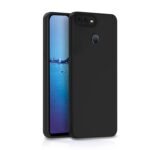 Oppo F9 Pro/Realme 2 Pro/Realme U1 Back Cover Soft Matte Liquid Silicone TPU | Camera Protection | Shockproof Slim Back Case (Black)