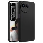 Back Cover For Realme 11/ 11X/ Narzo 60X/ C67 5G | Camera Bump Protection| Matte Soft Silicon Flexible | Shock Proof Rubberised Back Cover For Realme 11/11X 5G/Narzo 60X 5G / C67 5G (Black)