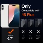 iPhone 16 Plus Premium Transparent Hybrid Soft Slim Dust Proof Back Case Cover with Camera Protection (Transparent)