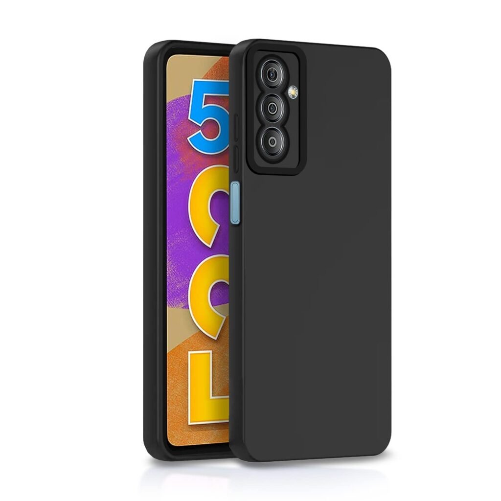 Samsung Galaxy F23 5G Back Cover Soft Matte Liquid Silicone TPU | Camera Protection | Shockproof Slim Back Case for Samsung Galaxy F23 5G (Black)