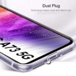 Back Cover Soft Case for Samsung Galaxy A73 5G | Best Camera Protection | Inbuilt Dust Plugs & Anti-Slip Grip | Ultra Clear Slim (Silicone | Transparent)