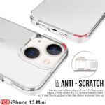 Case for iPhone 13 Mini Case Clear Transparent Shockproof Protective Phone (Transparent)