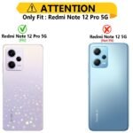 Soft Silicone Transparent Mobile Back Cover for Redmi Note 12 Pro 5G - (Transparent)
