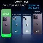 iPhone 14 Pro Cover Case | Crystal Clear Hard TPU Back | Camera & Drop Protection Bumper Back Cover (Clear Transparent)