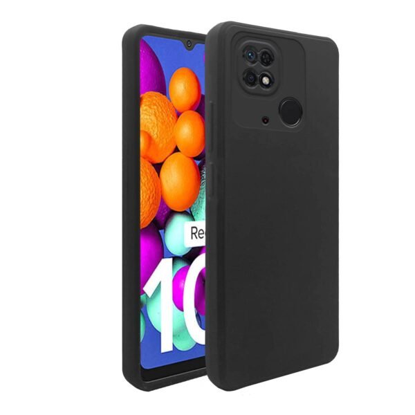 Mi Redmi 10 / Redmi 10 Power Back Cover Soft Matte Liquid Silicone TPU | Camera Protection | Shockproof Slim Back Case for Mi Redmi 10 / Redmi 10 Power (Black)