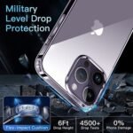 iPhone 14 Pro Cover Case | Crystal Clear Hard TPU Back | Camera & Drop Protection Bumper Back Cover (Clear Transparent)