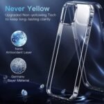iPhone 14 Pro Cover Case | Crystal Clear Hard TPU Back | Camera & Drop Protection Bumper Back Cover (Clear Transparent)