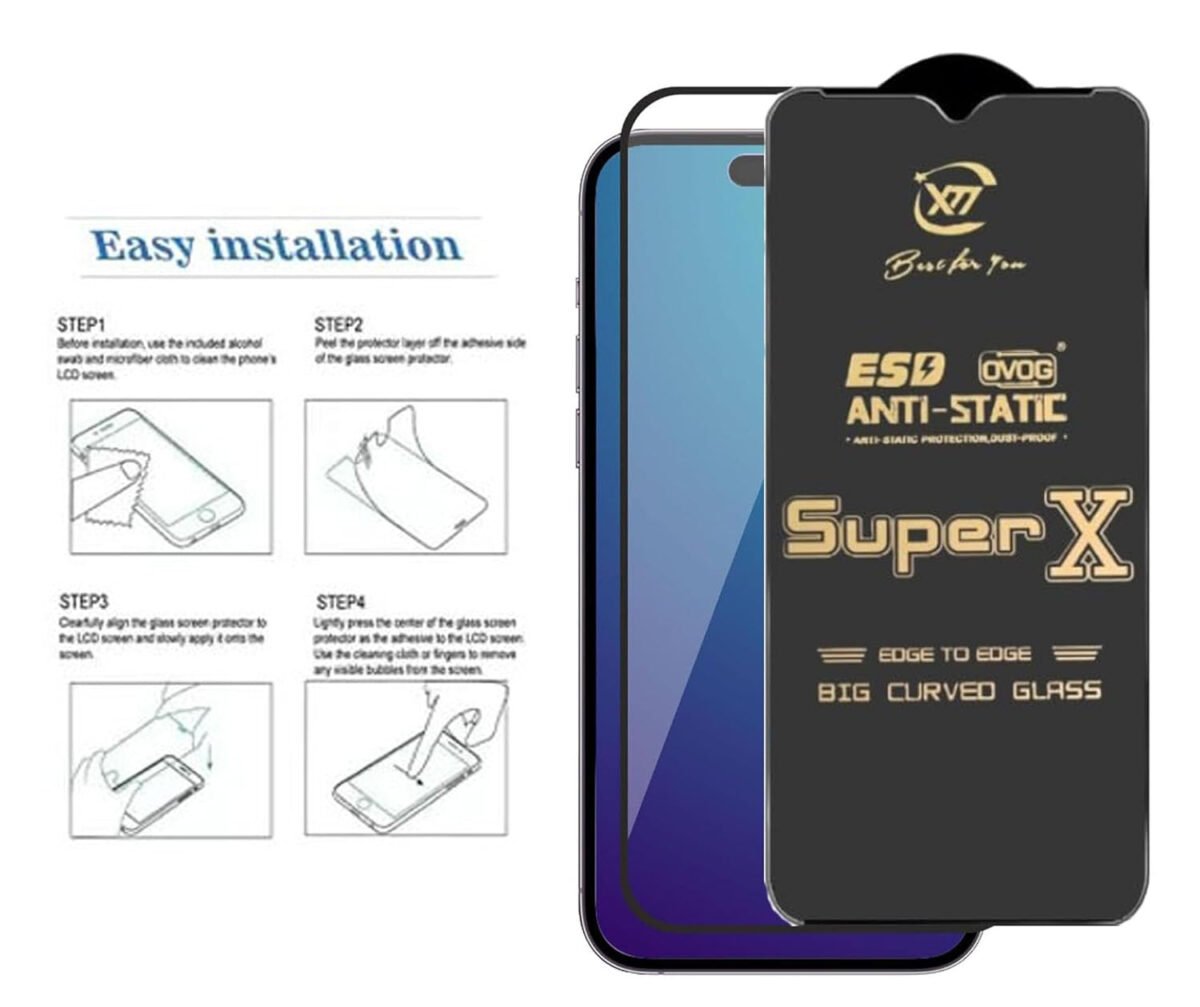 Super X Tempered Glass Compatible For Apple Iphone 15 / iPhone 16 - (Pack of 2)