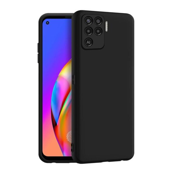 Oppo F19 Pro Back Cover | Camera Bump Protection & Ultra Slim | Matte Soft Silicon Shock Proof Rubberised Back Case Cover (Black)