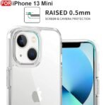 Case for iPhone 13 Mini Case Clear Transparent Shockproof Protective Phone (Transparent)