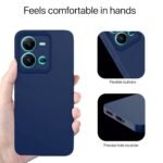 Vivo V25 5G Back Cover Soft Matte Liquid Silicone TPU | Camera Protection | Shockproof Slim Back Case for Vivo V25 5G (Black)