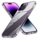 iPhone 14 Pro Cover Case | Crystal Clear Hard TPU Back | Camera & Drop Protection Bumper Back Cover (Clear Transparent)