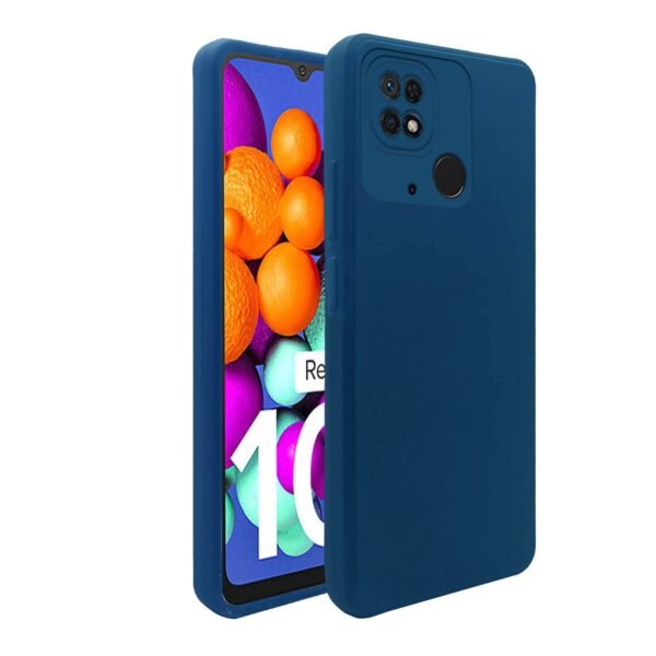 Mi Redmi 10 / Redmi 10 Power Back Cover Soft Matte Liquid Silicone TPU | Camera Protection | Shockproof Slim Back Case for Mi Redmi 10 / Redmi 10 Power (Blue)