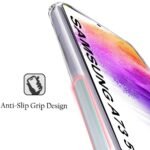 Back Cover Soft Case for Samsung Galaxy A73 5G | Best Camera Protection | Inbuilt Dust Plugs & Anti-Slip Grip | Ultra Clear Slim (Silicone | Transparent)