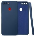 Back Cover Case for Oppo A5 | Oppo A5s (Matte Finish Silicone with Inside Fiber Cloth |Blue)