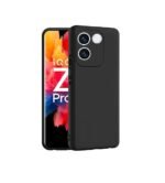 3 in 1 Combo Pack for iQOO Z7 Pro (5G) / Vivo T2 Pro (5G) – Silicone Black (Back Cover + Camera Lens Protector + Tempered Glass)