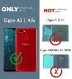 Back Cover Case for Oppo A5 | Oppo A5s (Matte Finish Silicone with Inside Fiber Cloth |Blue)
