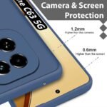 Back Cover for Realme C63 5G | Matte Soft Silicon Flexible | Camera Bump Protection | All Side Shock Proof Rubberised Back Case Cover for Realme C63 5G (Blue)