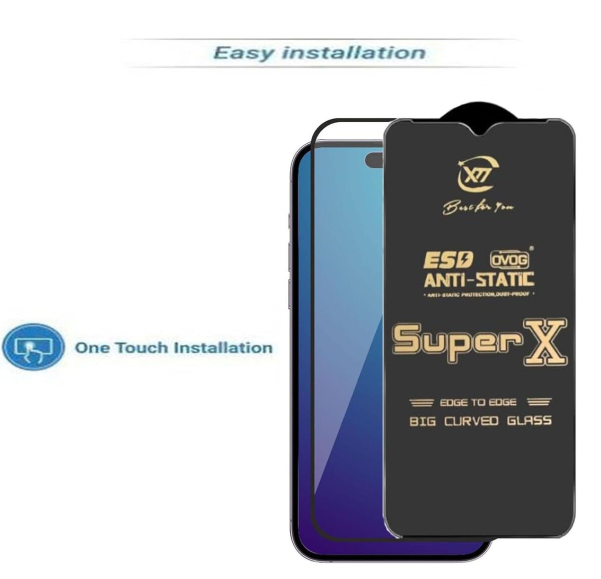 Super X Tempered Glass Compatible For Apple Iphone 15 / iPhone 16 - (Pack of 2)