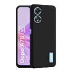 3 in 1 Combo Pack for Oppo A78 5G – Silicone Black (Back Cover + Camera Lens Protector + Tempered Glass)