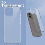 Transparent Back | Ultra Hyrbid | Full Camera Protection | Raised Edge | Bumper Back Case for iPhone 16 Pro (Black)