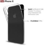 iPhone X/XS Clear Case | Full Body 360 Protection Shock Proof TPU | Soft Flexible Slim-Fit (Transparent)