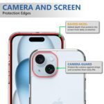 iPhone 15 Plus (6.7 Inch) Clear Case | Soft Flexible Slim-Fit | Full Body 360 Protection Shock Proof TPU Back Cover (Transparent)