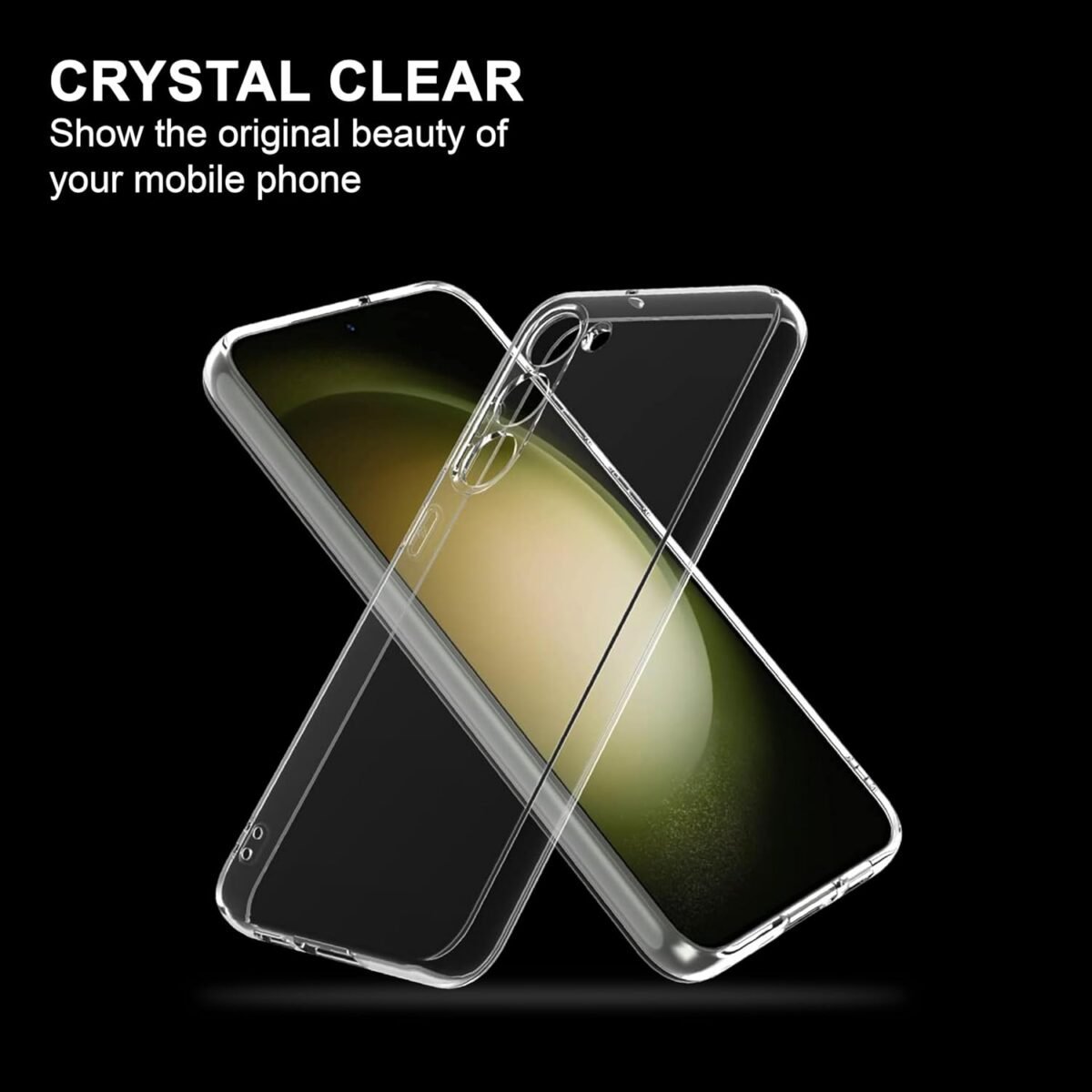 Samsung Galaxy S23 Clear Case | Soft Flexible Slim-Fit | Full Body 360 Protection Shock Proof TPU Back Cover (Transparent)