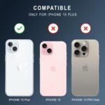 iPhone 15 Plus (6.7 Inch) Clear Case | Soft Flexible Slim-Fit | Full Body 360 Protection Shock Proof TPU Back Cover (Transparent)