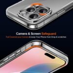 iPhone 16 Pro (2024) Premium Transparent Hybrid Soft Slim Dust Proof Back Case Cover with Camera Protection (Transparent)