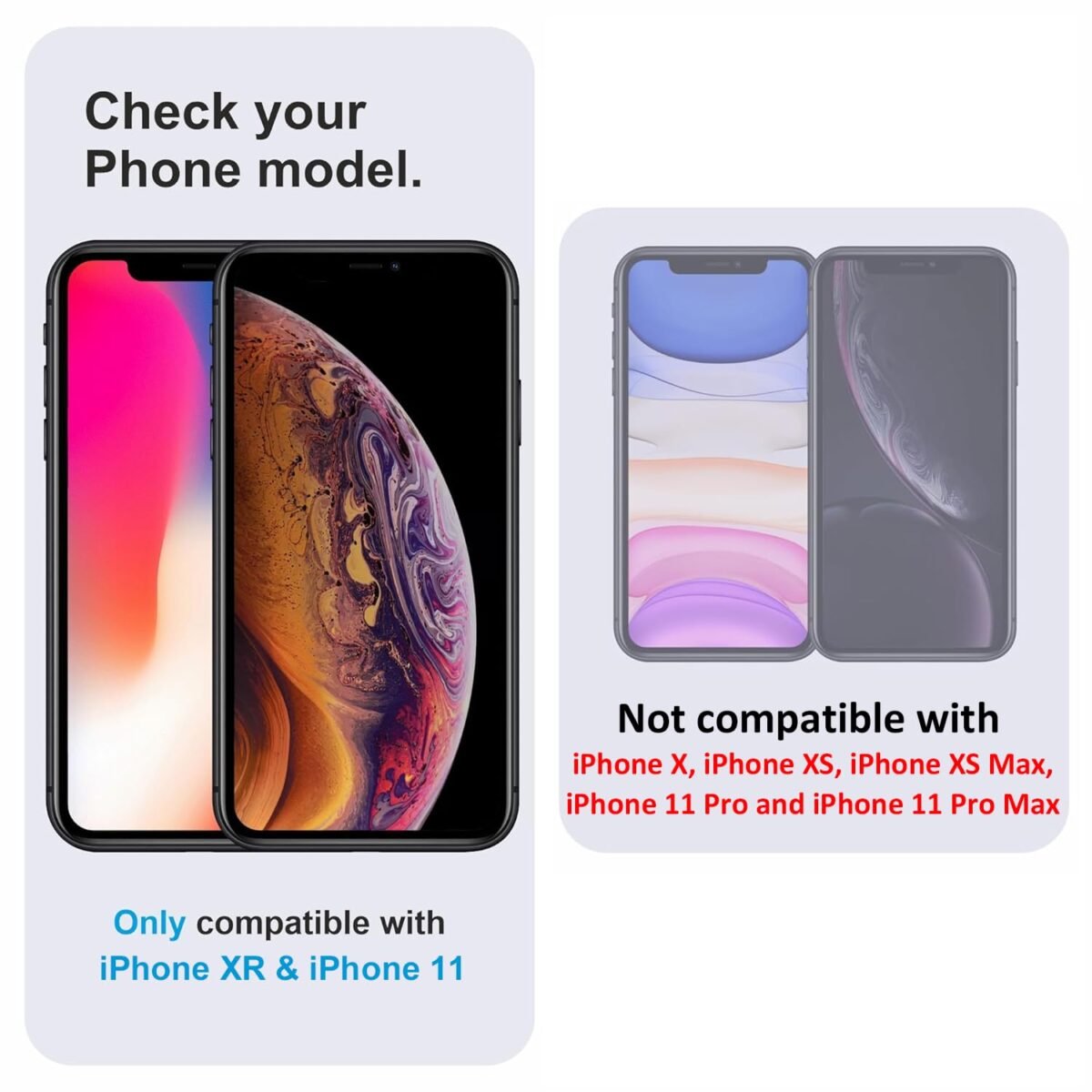 Edge To Edge Privacy Tempered Glass For Iphone XR and 11 (6.1 Inches) With Easy Self Installation Kit (PT-XR/11) - Black