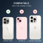 iPhone 15 Pro (6.1 Inch) Clear Case | Soft Flexible Slim-Fit | Full Body 360 Protection Shock Proof TPU Back Cover (Transparent)