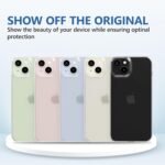 iPhone 15 (6.1 Inch) Clear Case | Soft Flexible Slim-Fit | TPU Back Cover (Transparent)