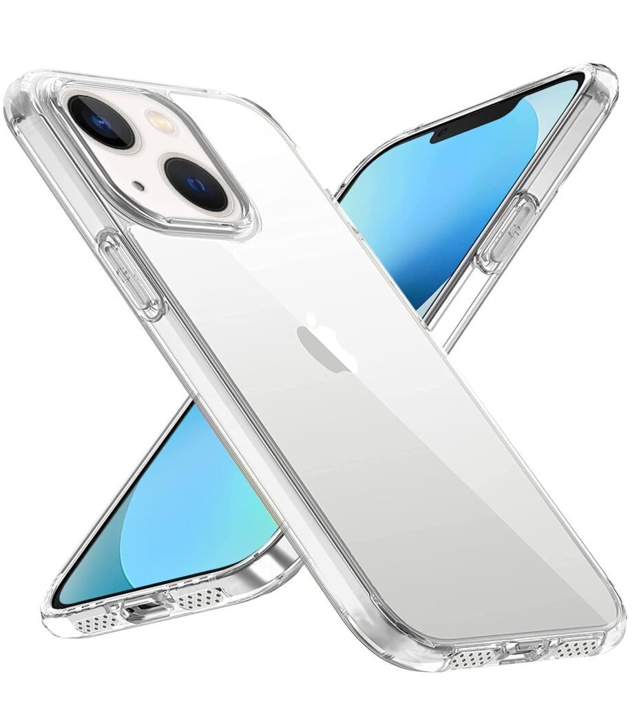 iPhone 13 Mini Clear Case | Soft Flexible Slim-Fit | Full Body 360 Protection Shock Proof TPU Back Cover (Transparent)