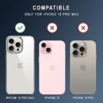 iPhone 15 Pro Max (6.7 Inch) Clear Case | Soft Flexible Slim-Fit | Full Body 360 Protection Shock Proof TPU Back Cover (Transparent)
