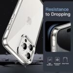 Case for iPhone 15 ProMax Silicone Case Clear Transparent Shockproof Scratch Resistant Protective Phone Soft Silicone Slim Cover (Transparent)