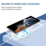 Magfit Cover for Samsung S22 Ultra (5G) | Wireless Charging | Designed with Magnetic Lock Shockproof Phone Bumper, Transparent Back Case Cover for Samsung S22 Ultra (5G) (Transparent)