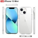 iPhone 13 Mini Clear Case | Soft Flexible Slim-Fit | Full Body 360 Protection Shock Proof TPU Back Cover (Transparent)