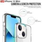 Case for iPhone 13 Mini Case Clear Transparent Shockproof Protective Phone (Transparent)