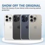 iPhone 15 Pro (6.1 Inch) Clear Case | Soft Flexible Slim-Fit | Full Body 360 Protection Shock Proof TPU Back Cover (Transparent)