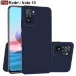 Redmi Note 10 / Note 10S Back Cover | Camera Bump Protection & Ultra Slim | Matte Soft Silicon Shock Proof Rubberised Back Case Cover (Blue)