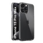 iPhone 15 Pro Max (6.7 Inch) Clear Case | Soft Flexible Slim-Fit | Full Body 360 Protection Shock Proof TPU Back Cover (Transparent)