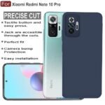 Redmi Note 10 Pro/Note 10 Pro Max Back Cover | Camera Bump Protection & Ultra Slim | Matte Soft Silicon Shock Proof Rubberised Back Case Cover (Blue)