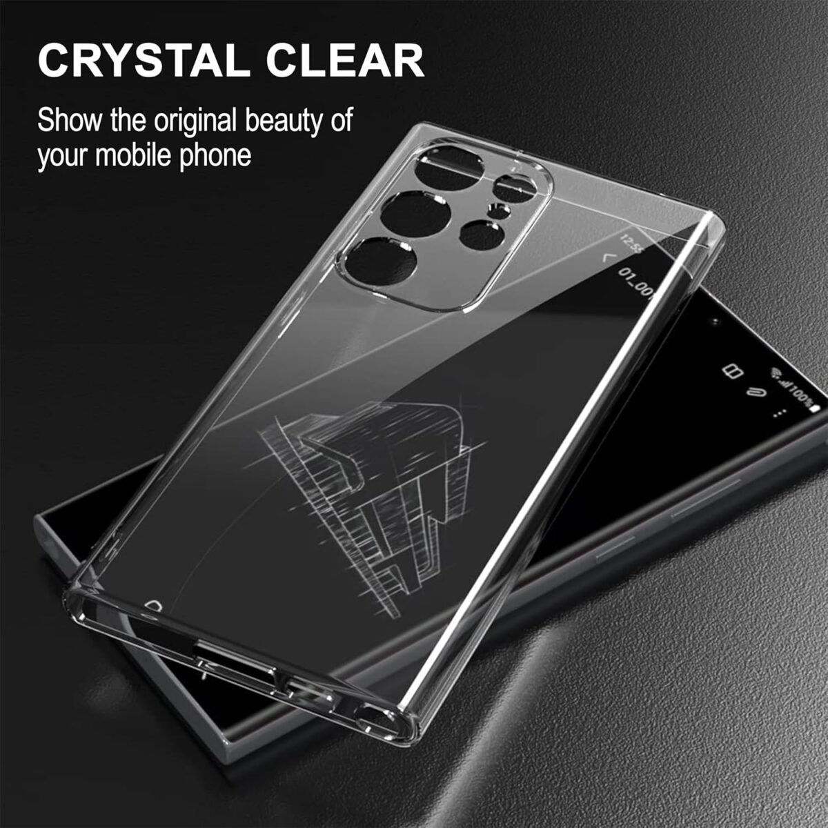 Samsung Galaxy S24 Ultra (5G) Clear Case | Soft Flexible Slim-Fit | Full Body 360 Protection Shock Proof TPU Back Cover (Transparent)
